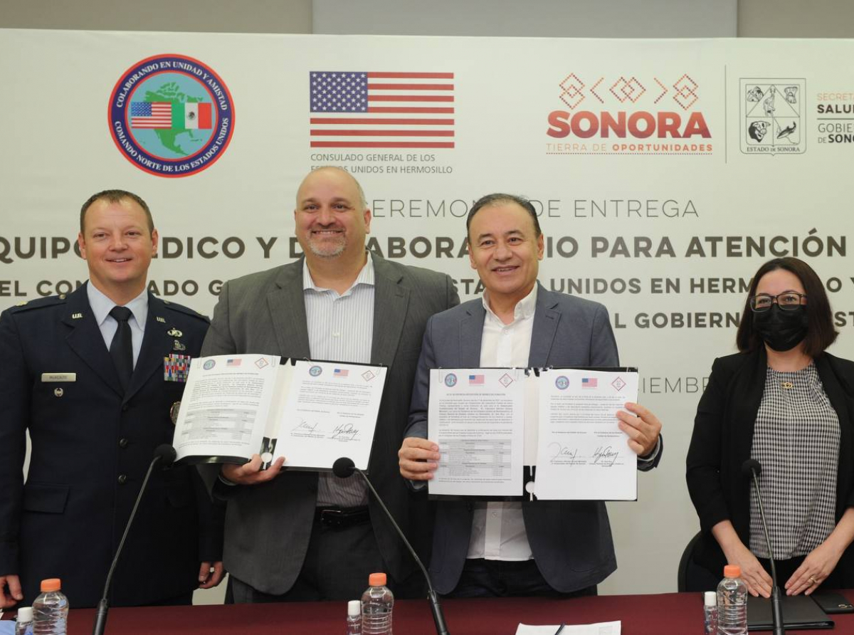 Consulado de EUA entrega equipo médico y laboratorio a Sonora